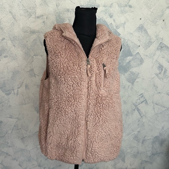 Weatherproof Jackets & Blazers - Weatherproof Vintage Ladies' Comfy Teddy Bear Vest Blushing Pink Size S